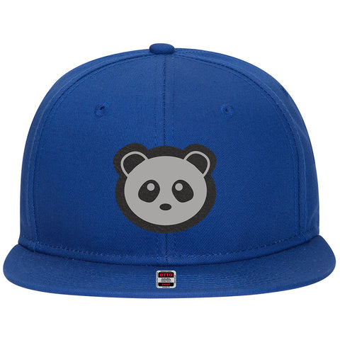 Youth Kid's Panda Leatherette 6 Panel Mid Profile Snapback Hat for Boys and Girls