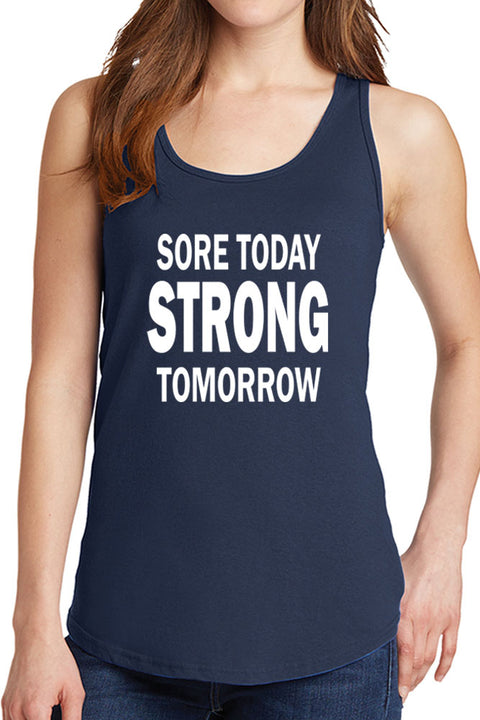 Women's Sore Today Strong Tomorrow Core Cotton Tank Tops -XS~4XL
