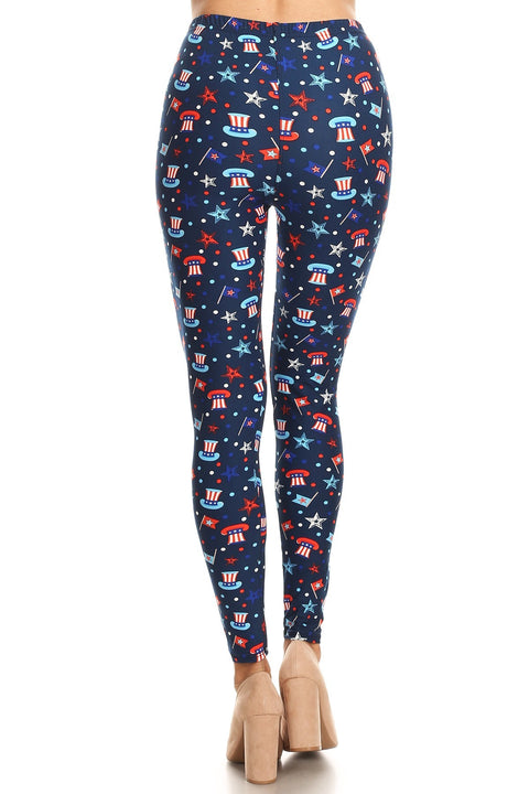 Women's Regular American Spirit Pattern Printed Leggings