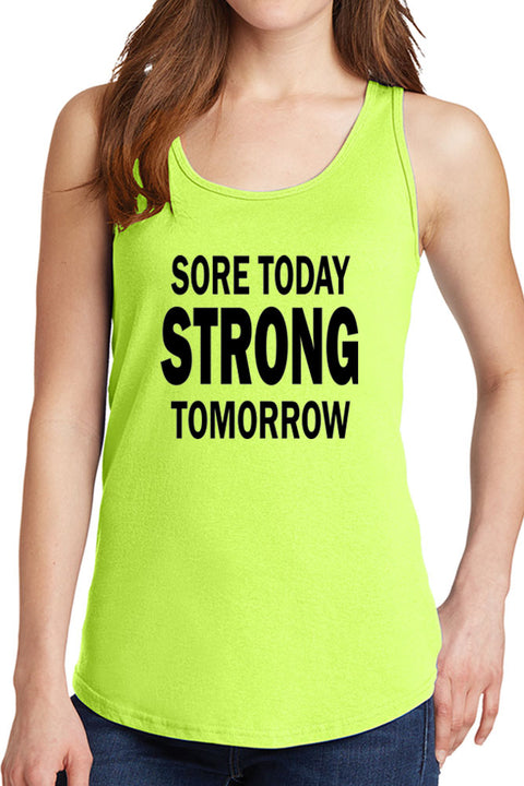 Women's Sore Today Strong Tomorrow Core Cotton Tank Tops -XS~4XL