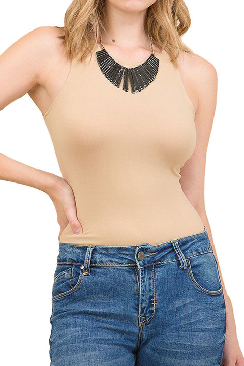 Women’s Regular Solid Active Round Neck Bodysuit