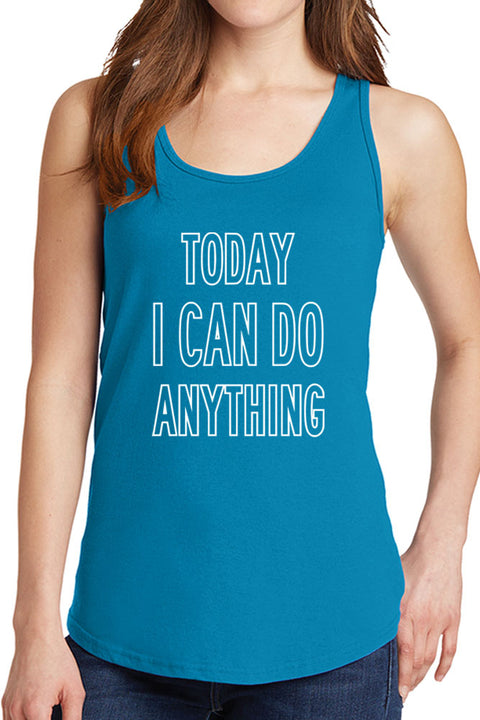 Women's Today I Can Do Anything Core Cotton Tank Tops -XS~4XL