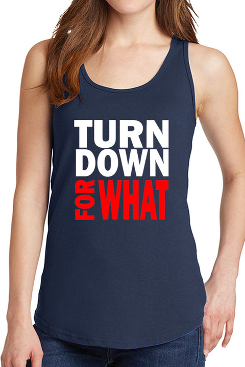 Women's Turn Down for What Core Cotton Tank Tops -XS~4XL