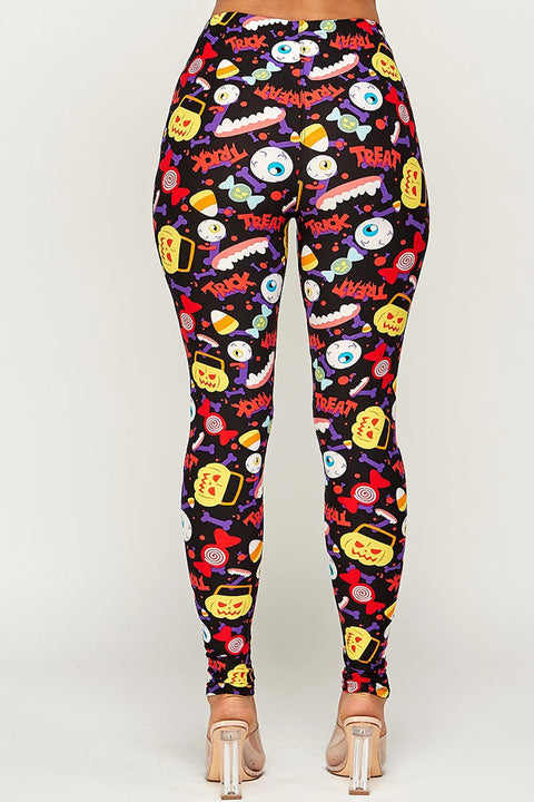 Women's Regular Halloween Design Pattern Printed Leggings