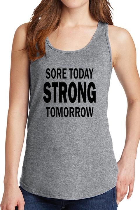 Women's Sore Today Strong Tomorrow Core Cotton Tank Tops -XS~4XL