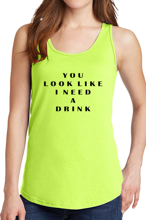 Women's You Look Like I Need A Drink Core Cotton Tank Tops -XS~4XL