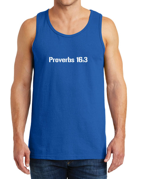 Men’s Proverbs 16:3 Heavy Cotton Tank Tops – XS ~ 3XL
