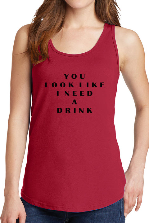 Women's You Look Like I Need A Drink Core Cotton Tank Tops -XS~4XL