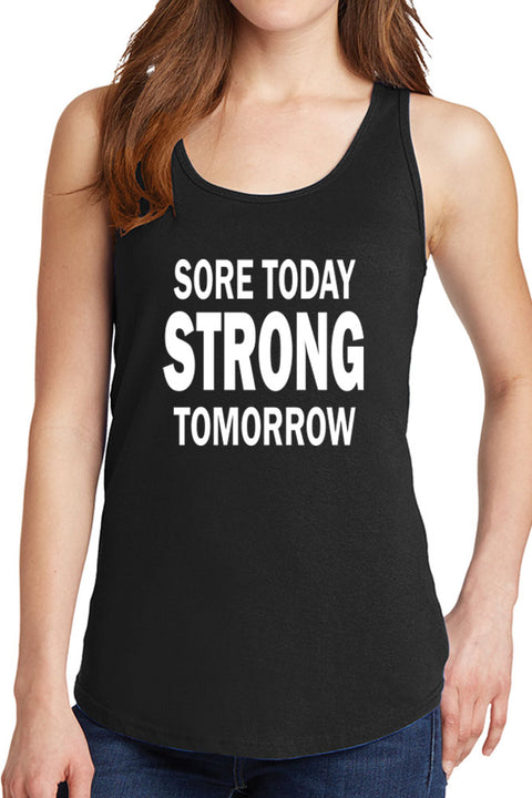 Women's Sore Today Strong Tomorrow Core Cotton Tank Tops -XS~4XL