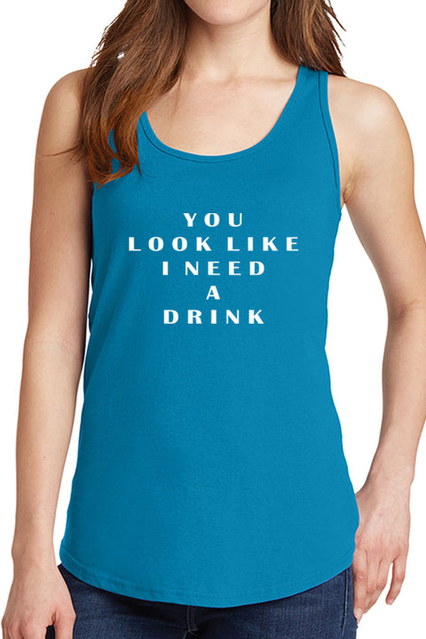Women's You Look Like I Need A Drink Core Cotton Tank Tops -XS~4XL