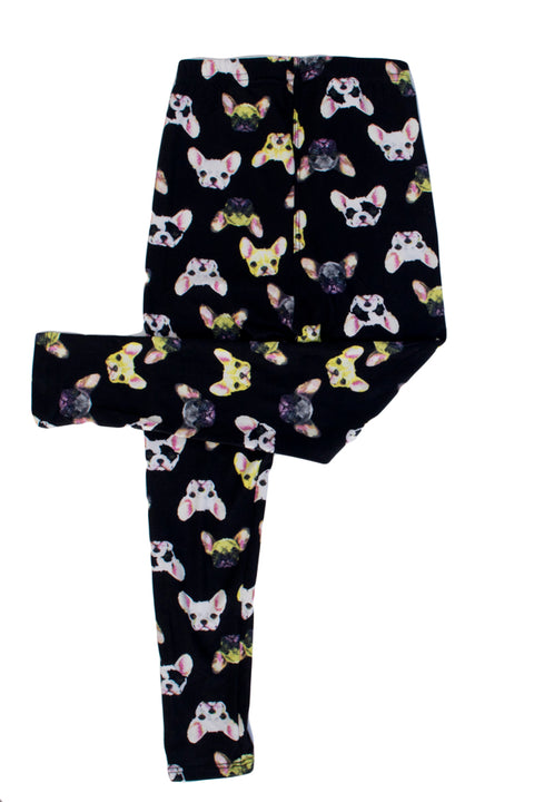 Kid's colorful French Bulldog Animal Pattern Printed Leggings
