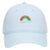 Rainbow with Clouds Embroidered Patch Pastel Tone Garment Washed Superior Cotton Twill Dad Hat - For Women and Men