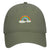 Rainbow with Clouds Embroidered Patch Pastel Tone Garment Washed Superior Cotton Twill Dad Hat - For Women and Men