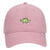 Green Dinosaur Embroidered Patch Pastel Tone Garment Washed Superior Cotton Twill Dad Hat - For Women and Men