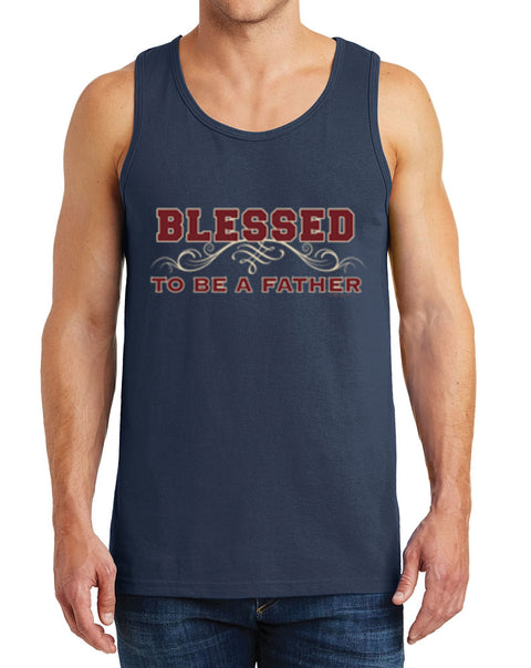 Men’s Blessed To Be A Father Heavy Cotton Tank Tops – XS ~ 3XL