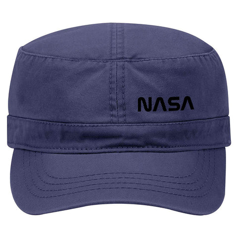 NASA Black Letter Garment Washed Superior Cotton Twill Military Hat for Men and Women
