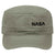 NASA Black Letter Garment Washed Superior Cotton Twill Military Hat for Men and Women