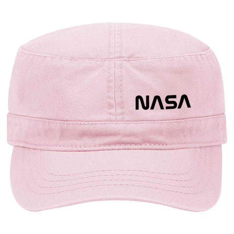 NASA Black Letter Garment Washed Superior Cotton Twill Military Hat for Men and Women