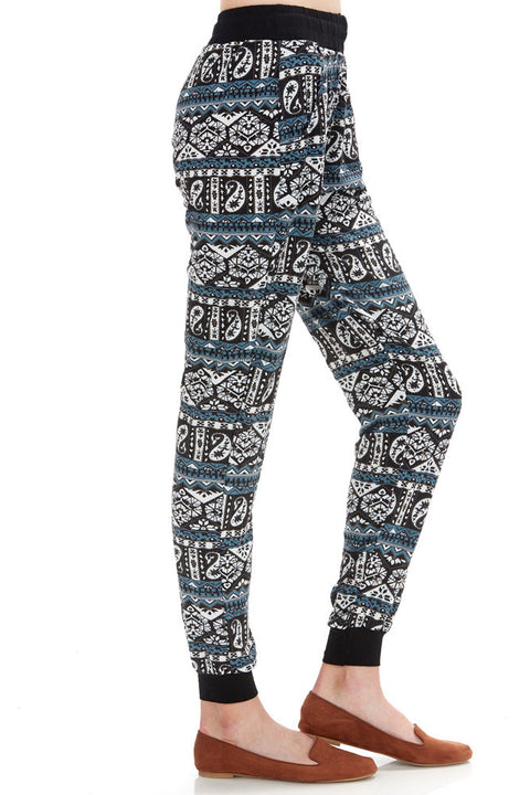 Women's Regular Swirl Paisley Jogger Leggings
