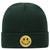 Yellow Glitter Happy Face Superior Cotton Blend 12" Classic Knit Cuff Beanies for Men & Women