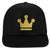 Youth Kid's Gold Crown Glitter Printed 5 Panel High Crown Foam Mesh Back Trucker Hat for Boys and Girls