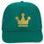 Youth Kid's Gold Crown Glitter Printed 5 Panel High Crown Foam Mesh Back Trucker Hat for Boys and Girls