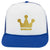 Youth Kid's Gold Crown Glitter Printed 5 Panel High Crown Foam Mesh Back Trucker Hat for Boys and Girls